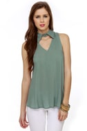 sage green womens tops