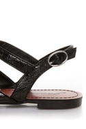 black strappy thong sandals