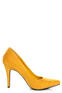 mustard pointed heels