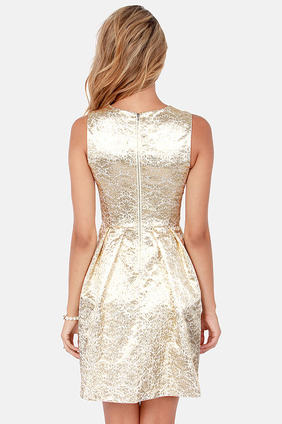 gold brocade gown