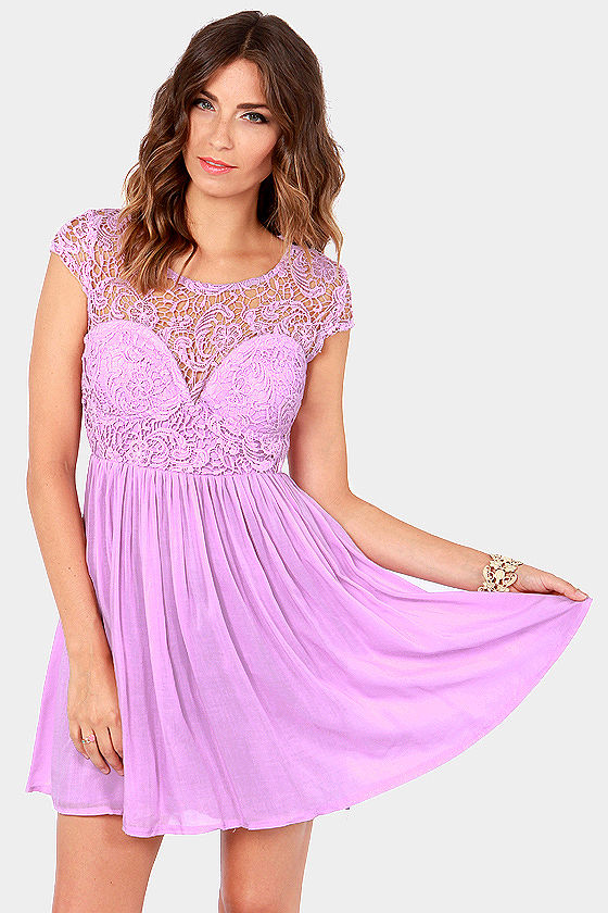 lavender lace gown