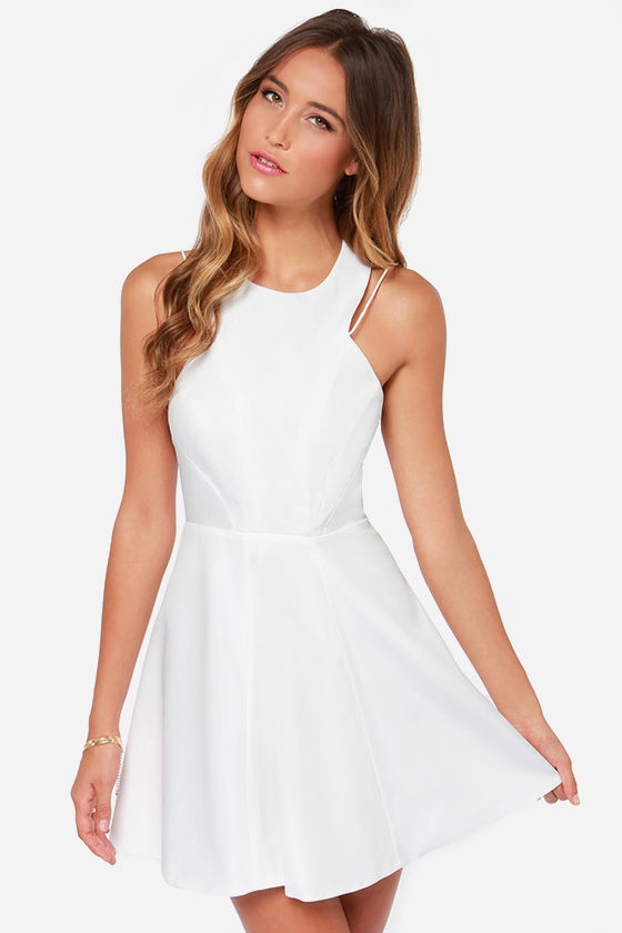 Keepsake Countdown Dress - Ivory Dress - Mini Dress - $125.00