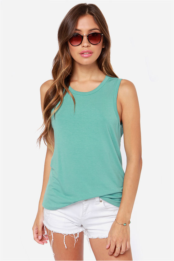 Seafoam Tank Top - Sleeveless Top - $29.00