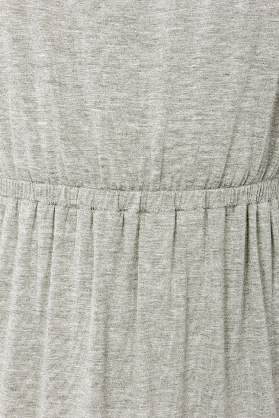 Cute Grey Dress - Maxi Dress - Strapless Dress - $41.00