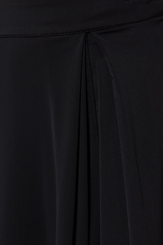 Cute Black Skirt - Midi Skirt - Full Skirt - $40.00