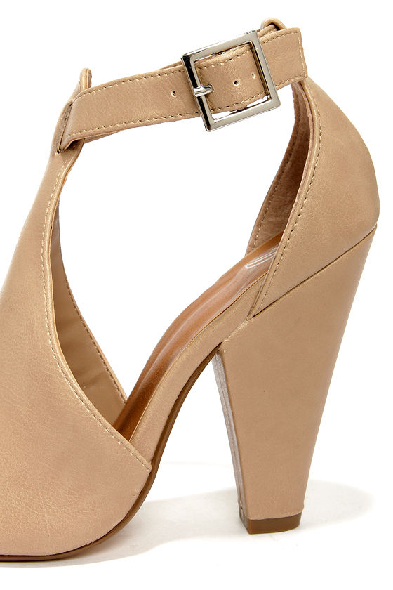 Paprika Nubuck Caged Lace Up Peep Toe Booties