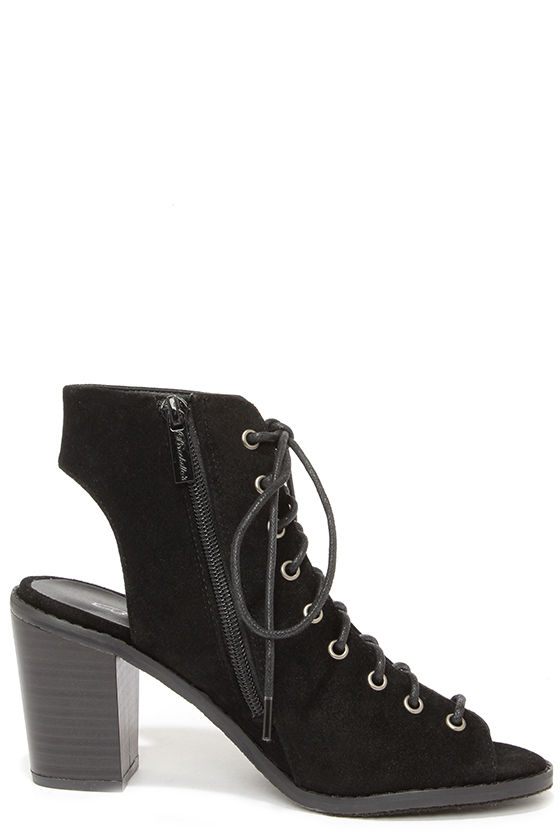 lace peep toe booties