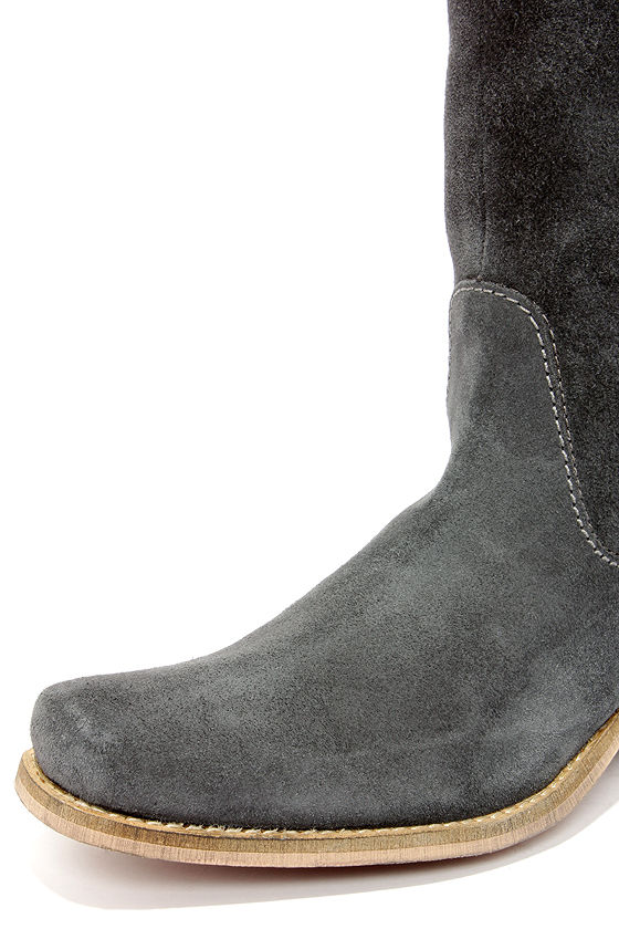 Cute Grey Boots Suede Boots Riding Boots 179.00