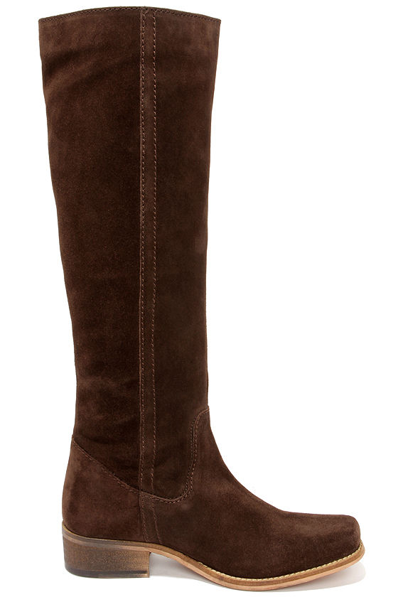 Cute Brown Boots - Suede Boots - Riding Boots - $179.00