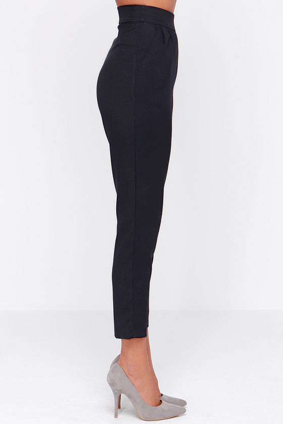 navy high waisted pants
