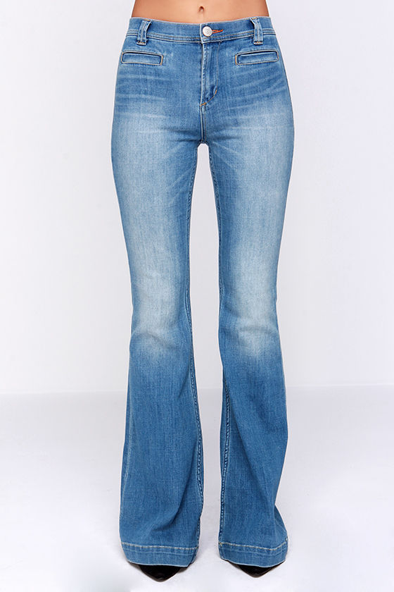 Dittos Amy Jeans - Flare Jeans - Saddleback Jeans - Light Wash Jeans ...