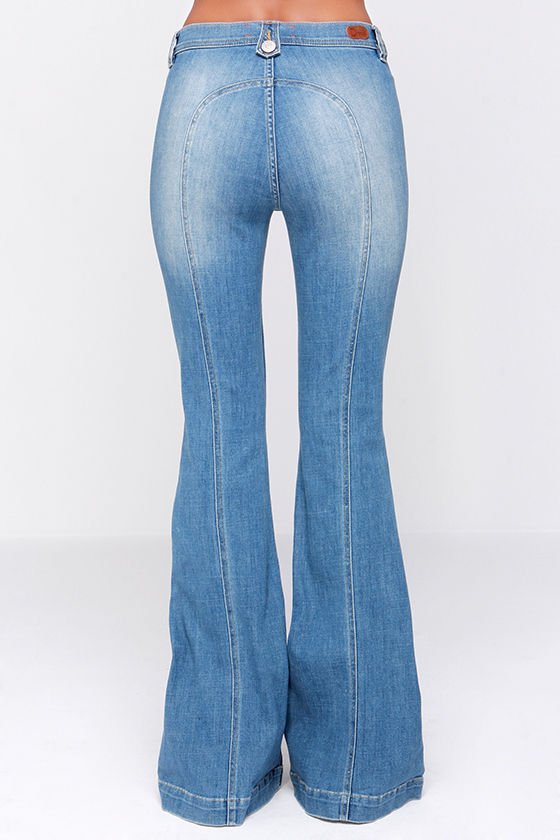 Dittos Amy Jeans Flare Jeans Saddleback Jeans Light Wash Jeans