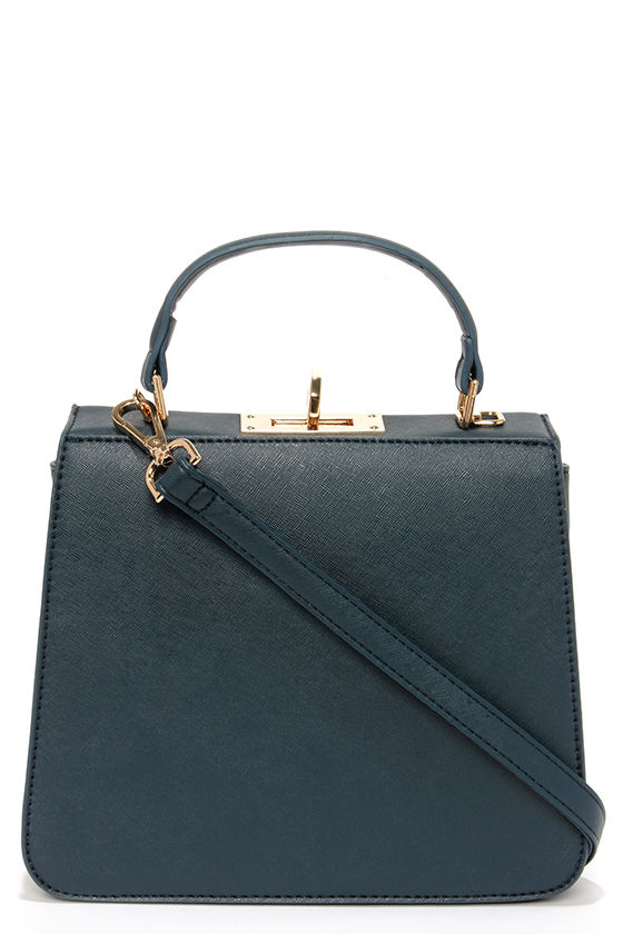 Pretty Teal Blue Handbag - Teal Purse - Vegan Leather Satchel - $43.00