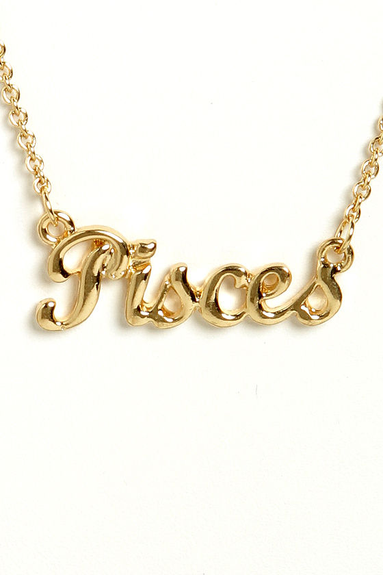 Cute Zodiac Necklace Pisces Gold 12 00 Zodiac Gold Pisces Necklace