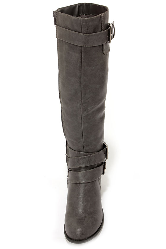 gray knee high