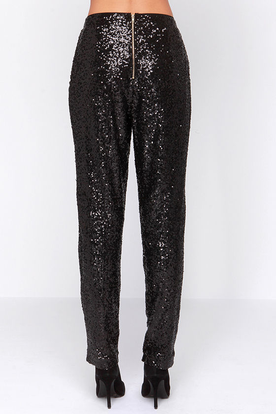 black sequin hot pants
