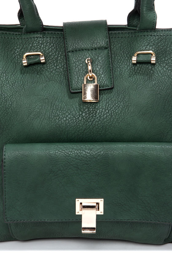 Dark Green Handbag Green Purse Vegan Leather Purse 39.00