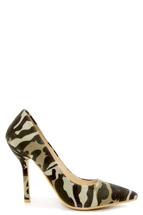 camo print pumps