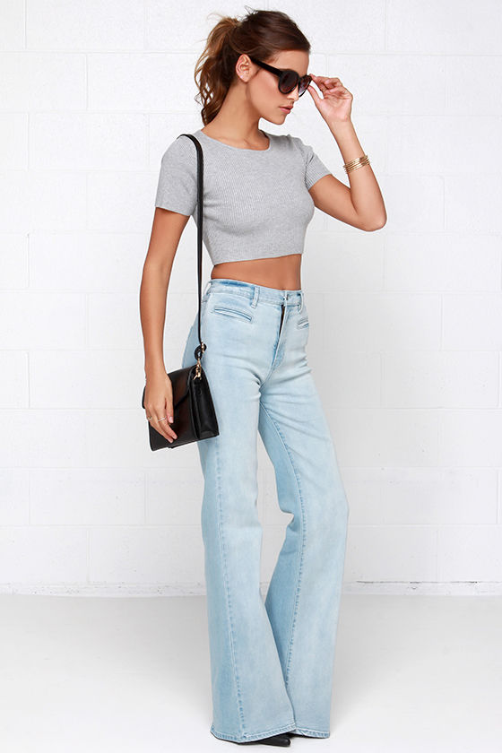 flared jeans light wash