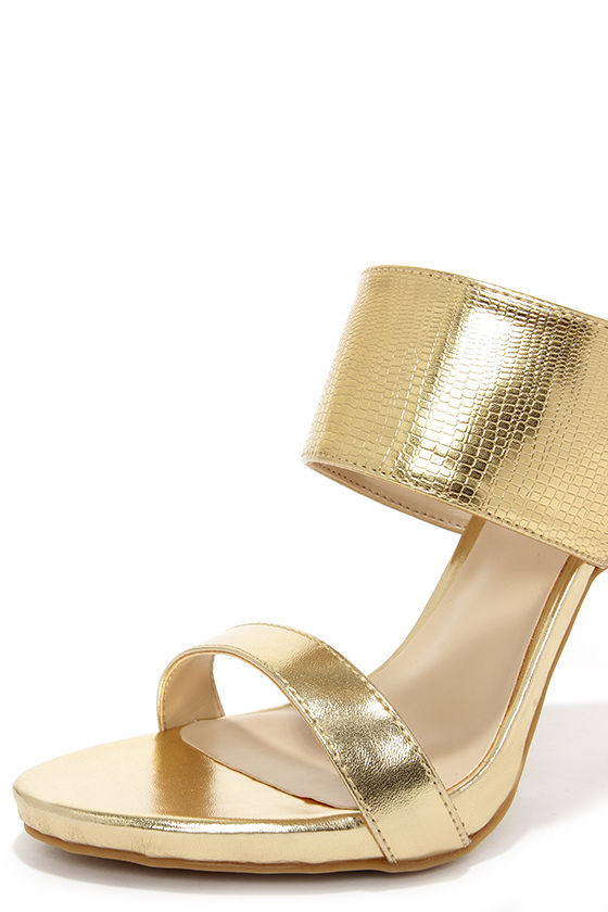 gold mules wide fit