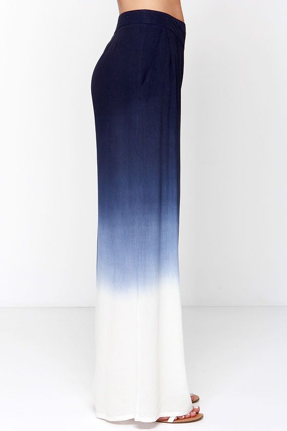 Cute Blue Pants DipDye Pants Wide Leg Pants 77.00