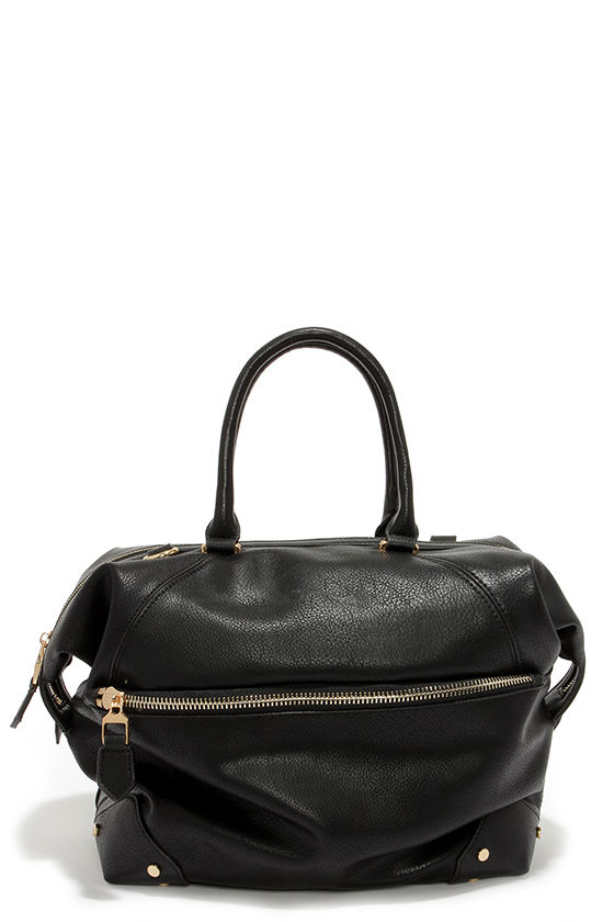 Chic Black Handbag - Black Purse - Vegan Leather Handbag - $70.00