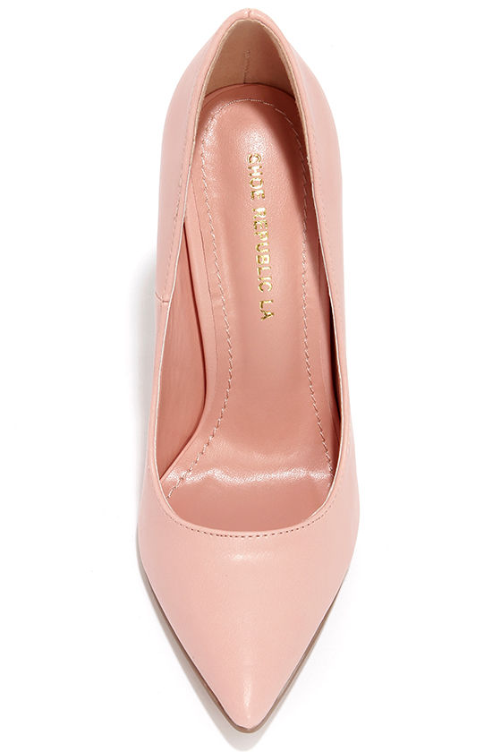Pretty Pink Pumps Pointed Pumps Blush Pink Heels 34.00