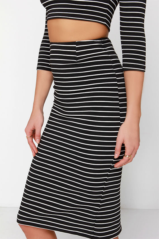 Cute Striped Skirt - Pencil Skirt - $45.00