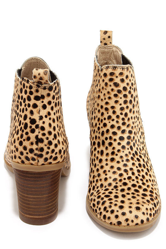 flat leopard print booties