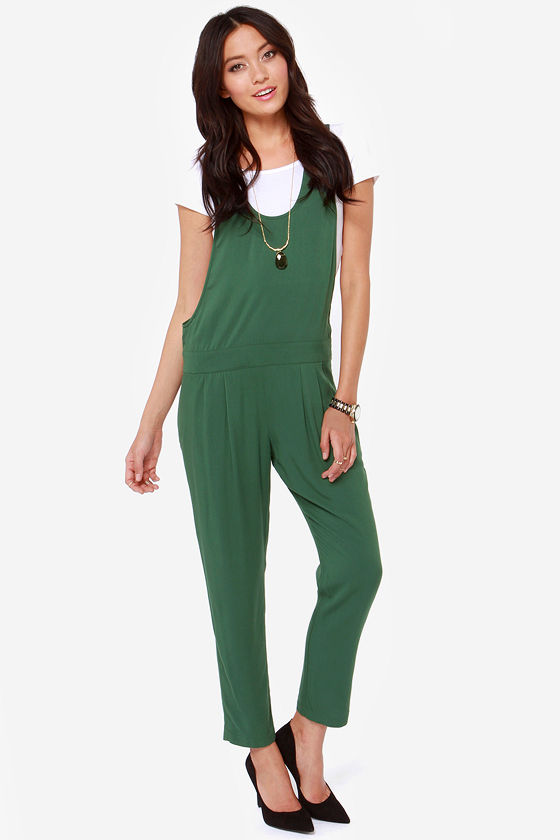 BB Dakota Ray - Army Green Jumpsuit - Green Overalls - $91.00