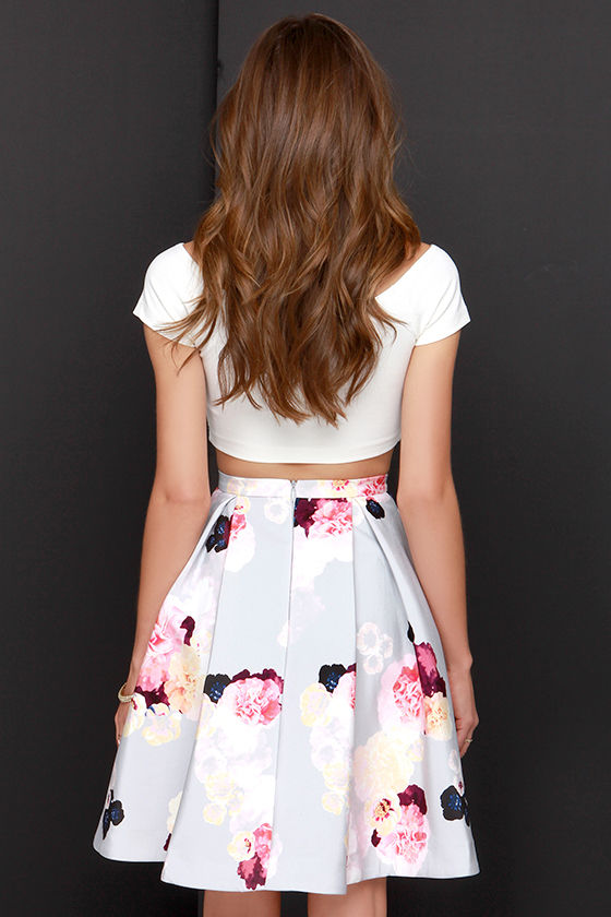 Keepsake Divide Skirt Floral Print Skirt Midi Skirt 179.00
