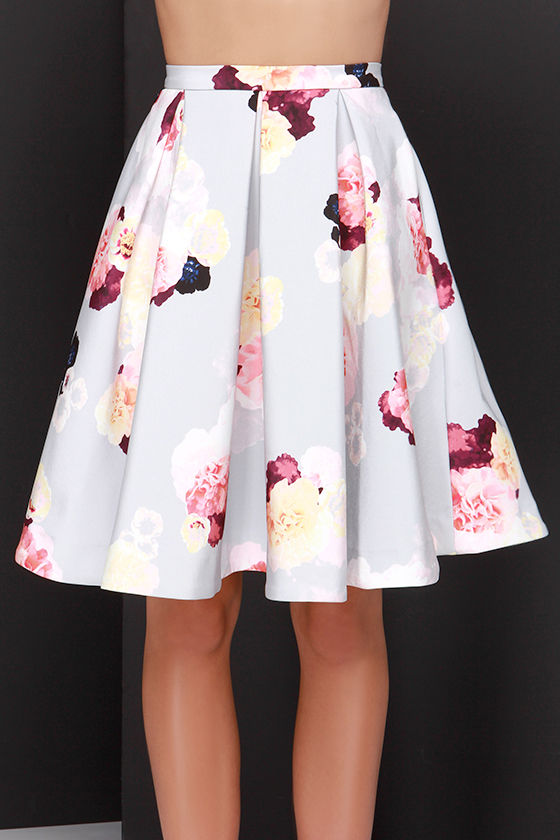 Keepsake Divide Skirt - Floral Print Skirt - Midi Skirt - $179.00