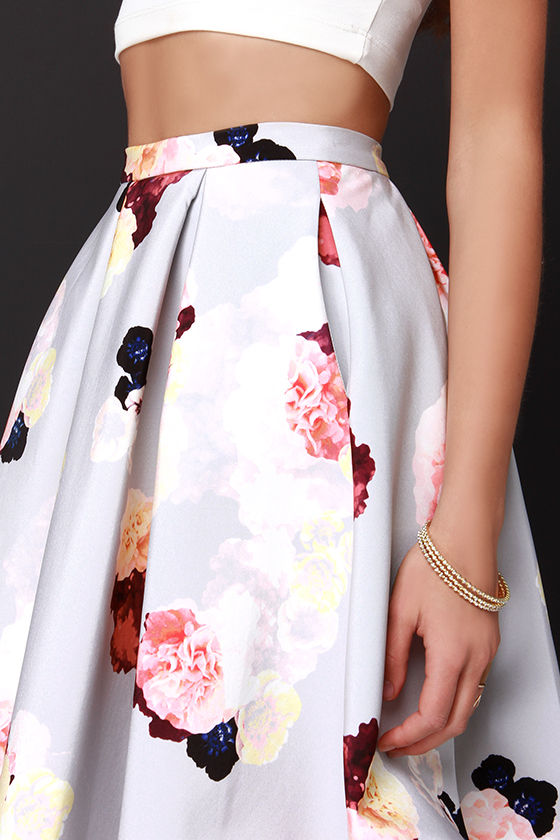 Keepsake Divide Skirt Floral Print Skirt Midi Skirt 179.00