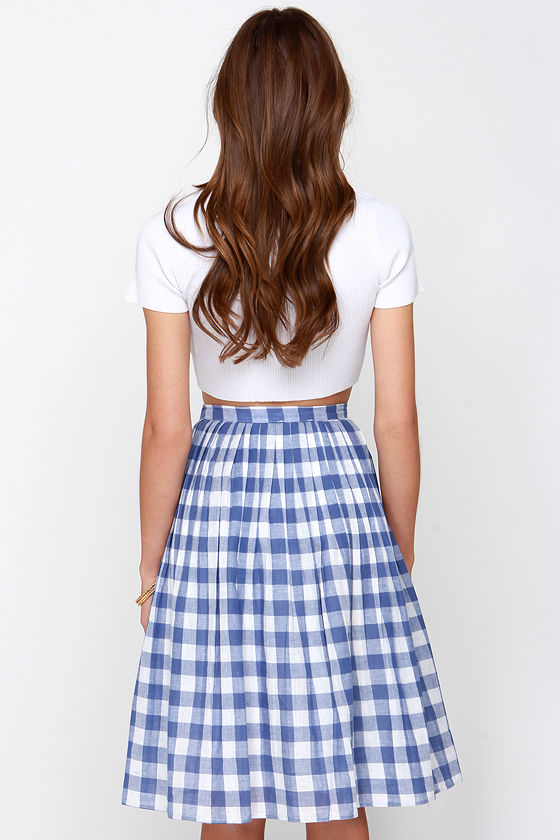 Yuri Skirt in Livia Blue Gingham main image 1