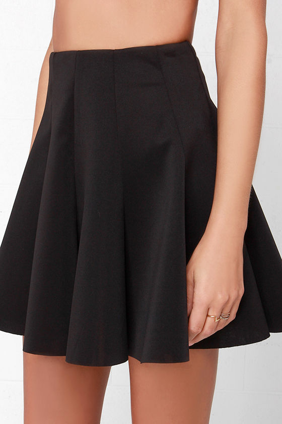 Chic Black Skirt - Skater Skirt - Flared Skirt - $37.00