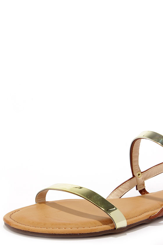 Cool Brown and Gold Sandals - Jelly Sandals - $18.00