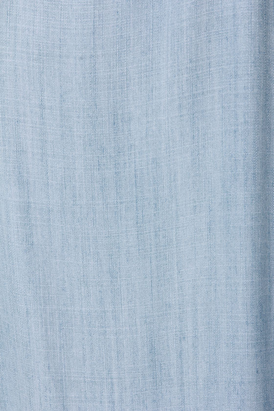 Blue Chambray Maxi Dress