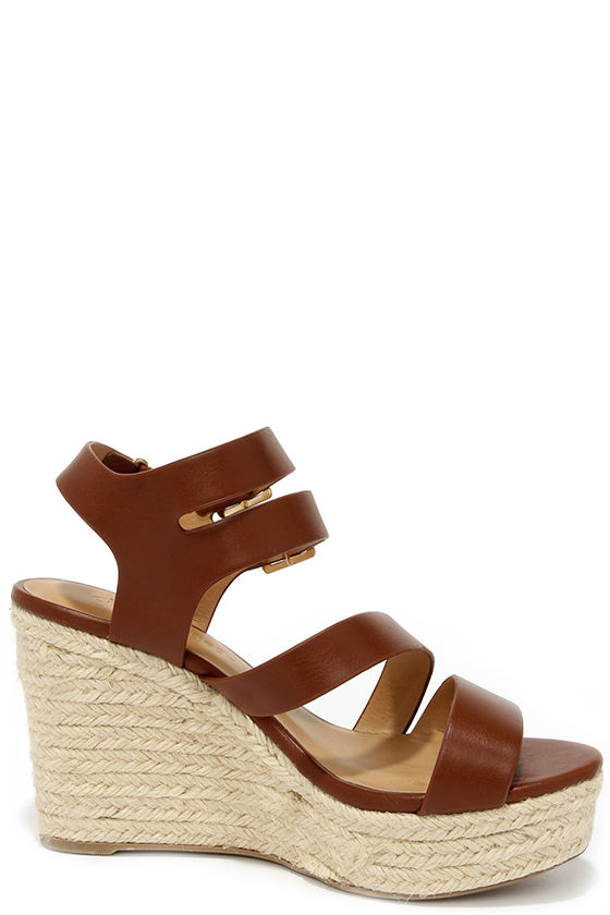 dark tan wedge sandals