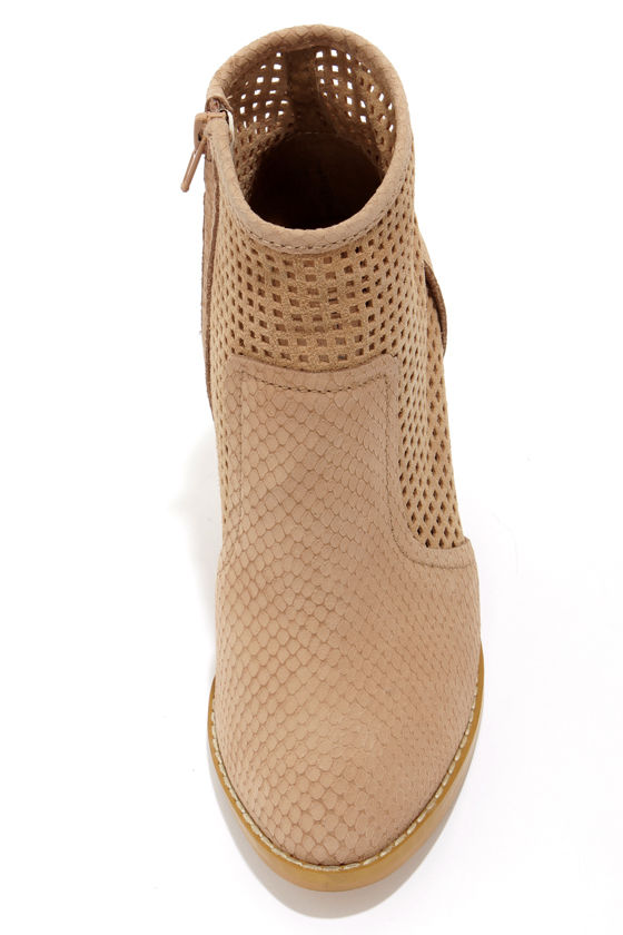 Kelsi Dagger Joy - Beige Boots - Leather Boots - Ankle Boots - $141.00