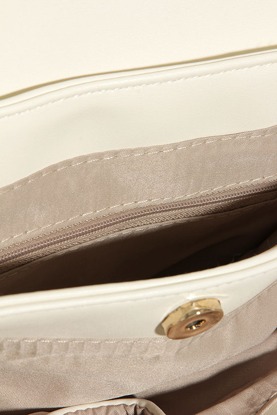 black and cream purse
