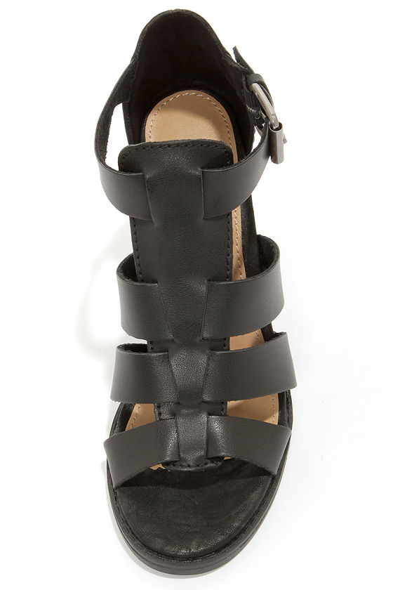 Pretty Black Sandals - High Heel Sandals - Black High Heels - $59.00