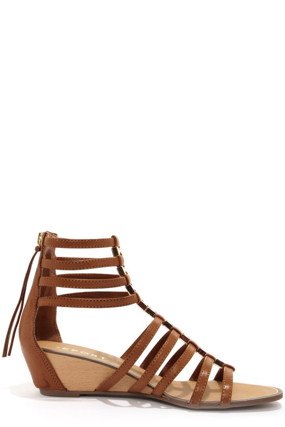 Stylish Gladiator Sandals - Tan Sandals - Tan Wedges - $59.00