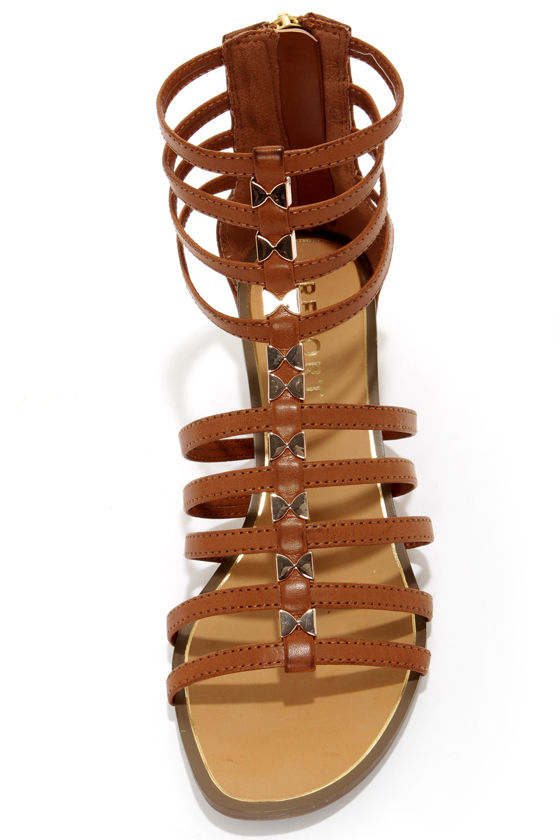 tan gladiator sandals