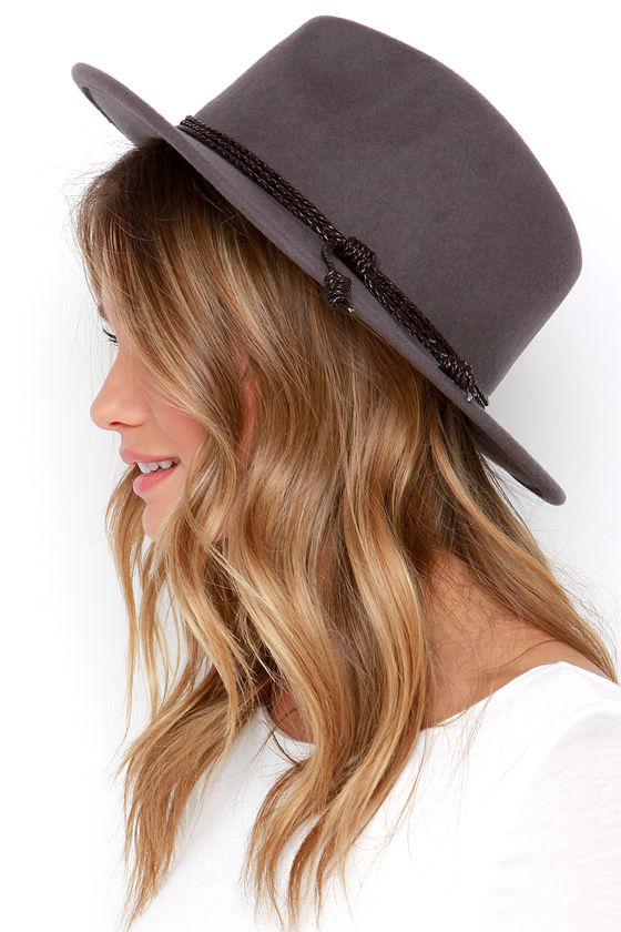 Taupe Hat Wool Hat Fedora Hat 34.00