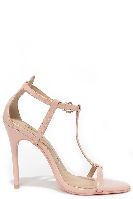Pretty Pink Heels - T Strap Heels - Dress Sandals - $69.00