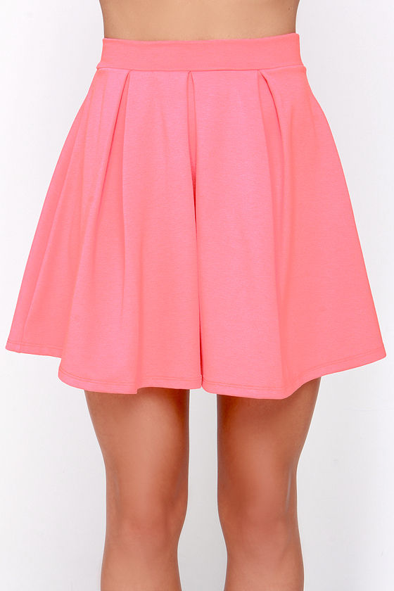 Cute Neon Coral Dress - Two-Piece Dress - Strapless Dress - $74.00