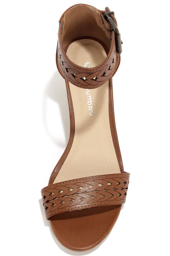 Sexy Brown Sandals - Wedge Sandals - Brown Wedges - $49.00