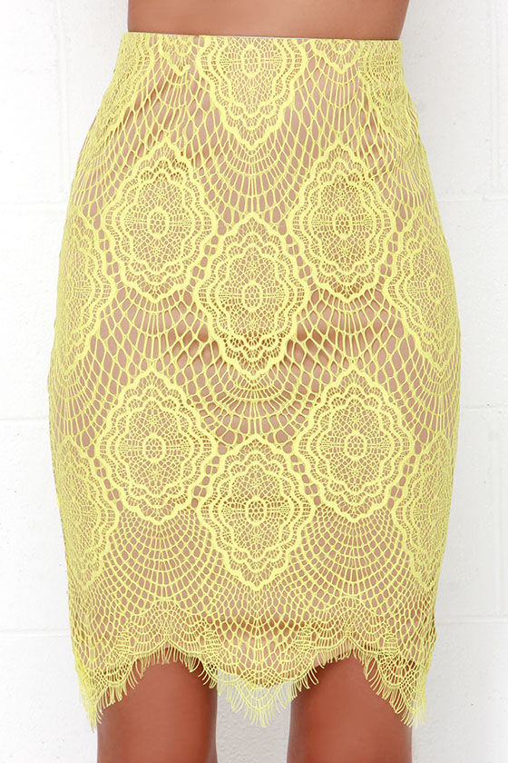 Sexy Yellow Dress - Two-Piece Dress - Lace Dress - $63.00
