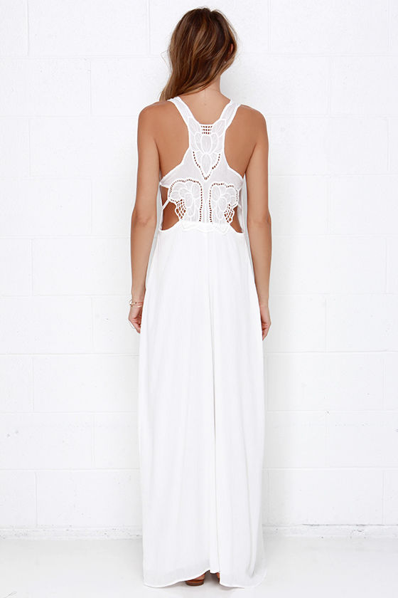 ivory lace maxi