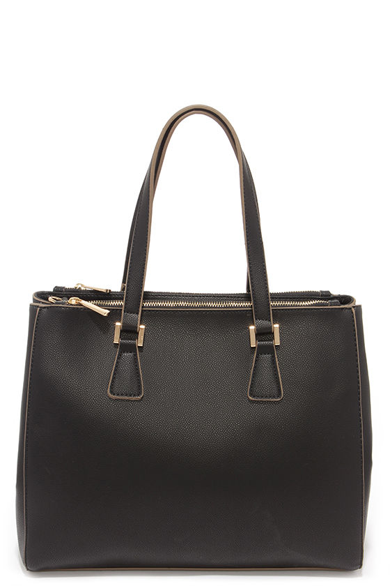 Chic Black Handbag - Quilted Purse - Vegan Leather Purse - $45.00